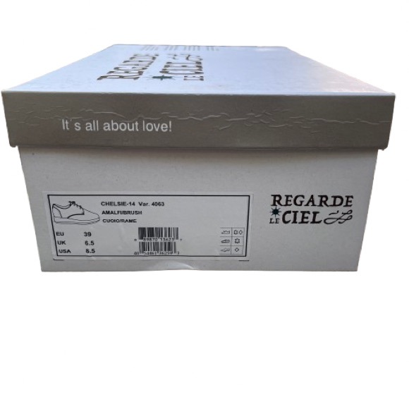 Regarde Le Ciel Cognac Suede Lace-up Shoe with Rubber Wedge Sole Size 8-1/2 - Picture 7 of 8